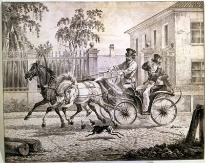 Dandy in a Droshky, 1820 by Alexander Osipovich Orlowski